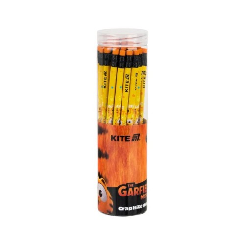 Олівець графітний Kite Garfield тригранний, з гумкою, НВ (GF25-046)