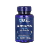 Вітамінно-мінеральний комплекс Life Extension Бенфотіамін з тіаміном, 100 мг, Benfotiamine with Thiamine, 120 вегета (LEX-92012)