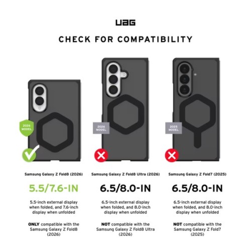 Чохол до мобільного телефона UAG Mouve with Magnet Samsung Galaxy Z Fold 8 Ice (214562114343)