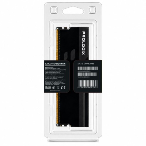 Модуль пам'яті для комп'ютера DDR4 8GB 3600 MHz Onyx Black Prologix (PRO8GB3600YB4)