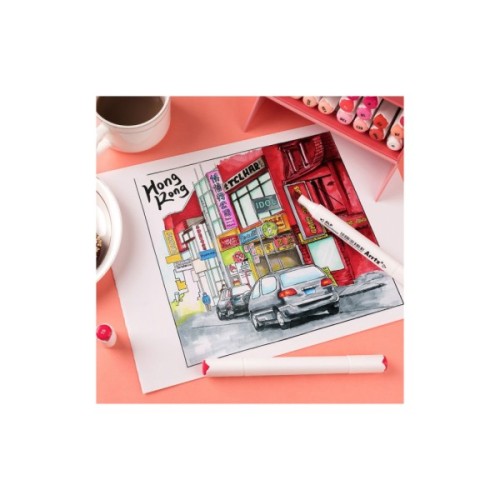 Художній маркер Arrtx Спиртові Alp ASM-02RD 24 кольори Червоні відтінки (LC302253)