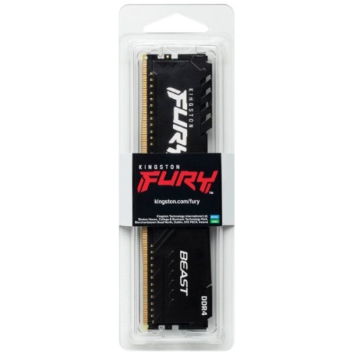 Модуль пам'яті для комп'ютера DDR4 16GB 3200 MHz Beast Black Kingston Fury (ex.HyperX) (KF432C16BB1/16WP)