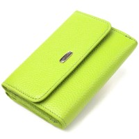 Гаманець Canpellini З натуральної шкіри флотар Салатовий (21598)