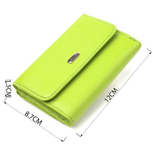 Гаманець Canpellini З натуральної шкіри флотар Салатовий (21598)