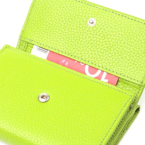 Гаманець Canpellini З натуральної шкіри флотар Салатовий (21598)