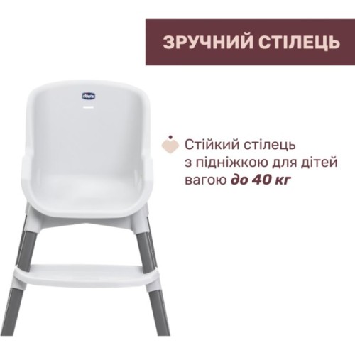 Стілець для годування Chicco Polly Zest, білий (87170.77)