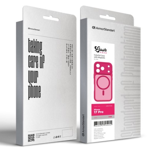 Чохол до мобільного телефона Armorstandart Lush MagCase Apple iPhone 17 Pro Pink (ARM87494)