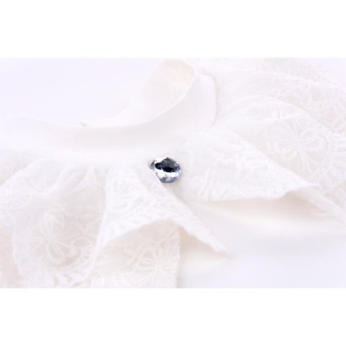 Кофта дитяча Breeze з оборкою із мережив (9285-152G-beige)