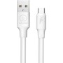Дата кабель USB 2.0 AM to USB-C 1.0m 5A PVC white WUW (6972573331635)