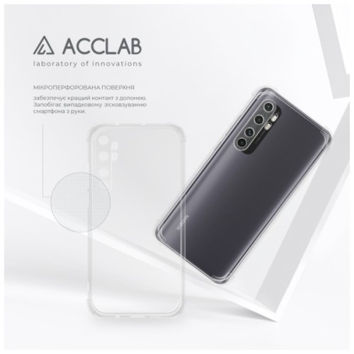 Чохол до мобільного телефона ACCLAB ShockProof Xiaomi Mi Note 10 Lite Transparent (1283126554063)