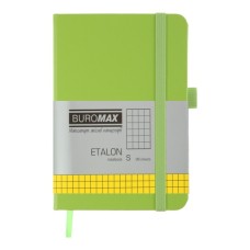 Книга записна Buromax ETALON 95х140, 96 аркушів клітинка салатовий (BM.296160-15)