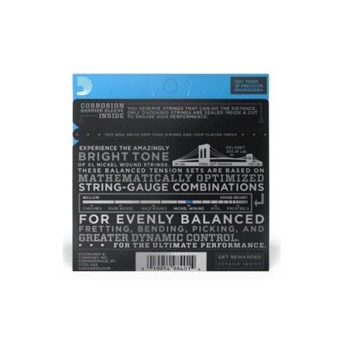 Струни для гітари D'Addario XL Nickel Wound Regular Light Balanced Tension (10-46) (EXL110BT)
