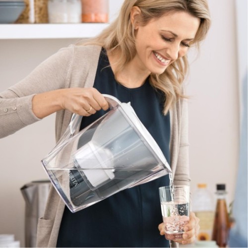 Фільтр-глечик Brita Marella Memo MXPro 2.4л (1.4л води) з фільтр-картриджем 3шт, білий (1052791)