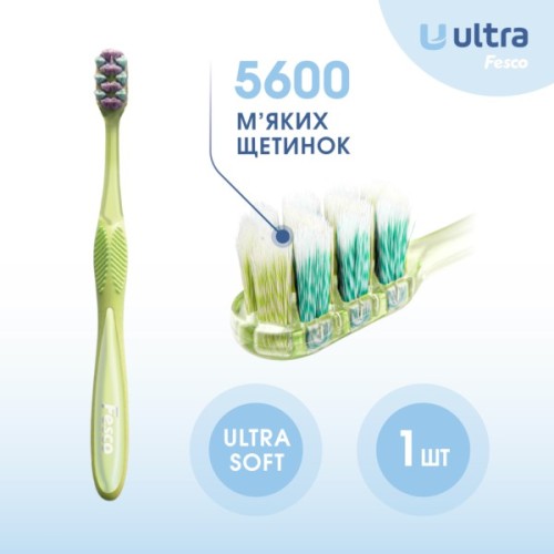 Зубна щітка Fesco Ultra Multi Brush Soft Салатова (4820204702113)