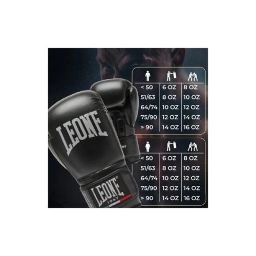Боксерські рукавички Leone GN383 Thunder Black 12 унцій (капу в комплекті) (GN383_Black_12oz)
