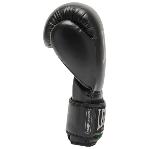 Боксерські рукавички Leone GN383 Thunder Black 12 унцій (капу в комплекті) (GN383_Black_12oz)
