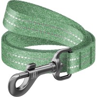 Повідець для собак WAUDOG Re-cotton світловідбивний S Ш 15 мм Д 500 см зелений (401318)