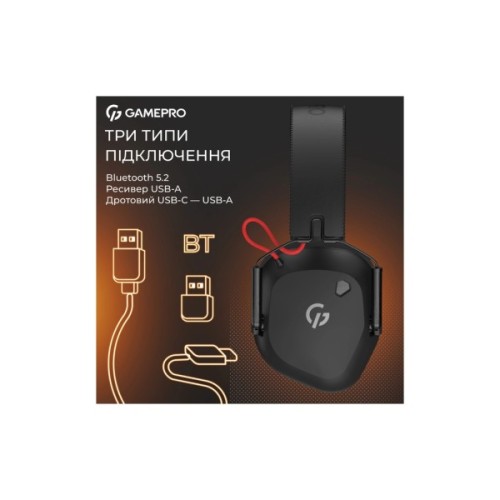 Навушники GamePro Genesis Mercury Pro 3-Mode Black (HSW120B)
