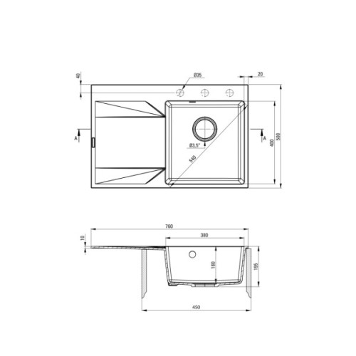 Мийка кухонна Deante Evora графіт (ZQJ_211L)