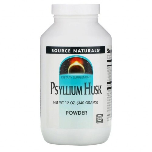 Трави Source Naturals Порошок з лушпиння насіння подорожника, Psyllium Husk Powder (SNS-00779)