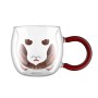 Набір чашок Ardesto Animals 280мл, 2шт, боросилікатне скло, прозорий (AR2628BC)