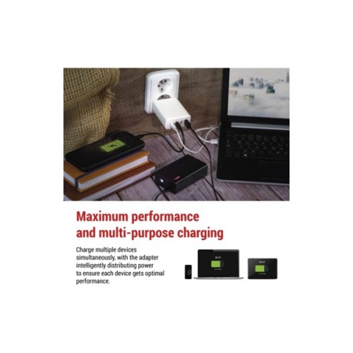 Зарядний пристрій EMOS V06G120 1xUSB-A + 3xUSB-C PD120W GaN (V06G120)