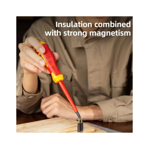 Викрутка Deli ізольована хрестова PH2 x 100 мм (EDL516100)