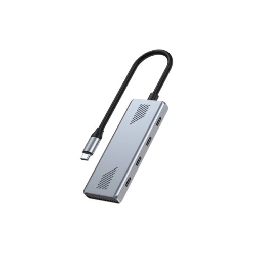 Концентратор Gembird USB-C 4-in-1 4xUSB-C 3.2 silver (UHB-CM-U310-C4-01)