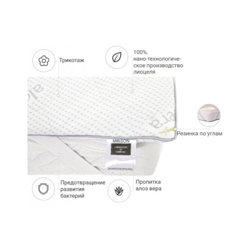 Наматрацник MirSon №1051 Alberto Тенцель (Modal) Strong Aloe Vera 160х190 см (2200001509016)
