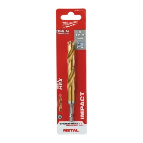 Свердло Milwaukee по металу RedHEX HSS-G TiN, 12,0 мм (48894727)