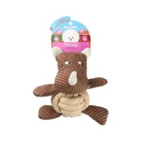 Іграшка для собак MISOKO&CO Бегемот з мотузкою 17.5 см (HANYT133742)