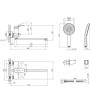 Душовий гарнітур Kroner Graz-GRP070 + змішувач Graz-GRP010 (CVS30152)