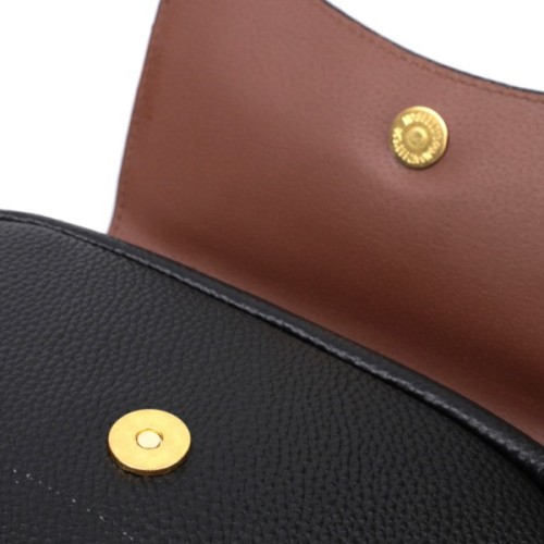 Сумка Vintage Вечірня Жіноча з фігурним клапаном із натуральної шкіри Чорна (22429)