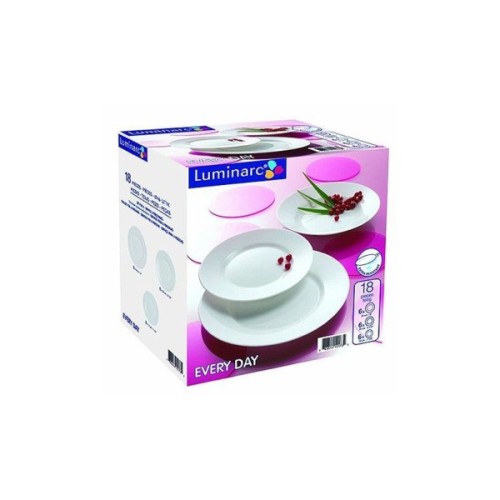 Столовий сервіз Luminarc Everyday Білий 18 предметів (G0566)