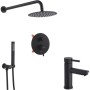 Душовий гарнітур Kroner Edelstahl Klassisch-SCH082 + змішувач Edelstahl Klassisch-SCH010 (CVS30163)