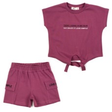 Набір дитячого одягу Smile із шортами (7012-128G-lilac)