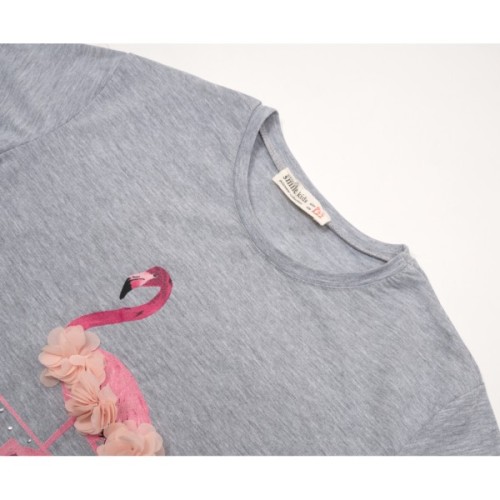 Футболка дитяча Smile з фламінго (3130-152G-gray)