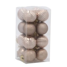 Ялинкова іграшка Chomik пластикові кульки, 16шт, 3 см, шампань (5900779893955_2)