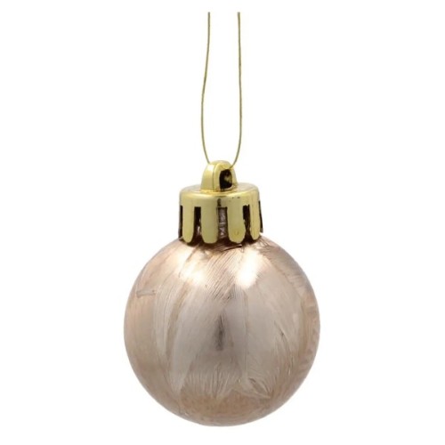 Ялинкова іграшка Chomik пластикові кульки, 16шт, 3 см, шампань (5900779893955_2)