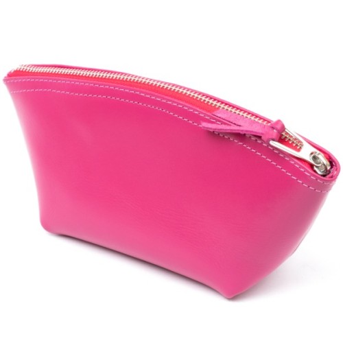 Косметичка Grande Pelle Зі шкіри Фуксія (11301)