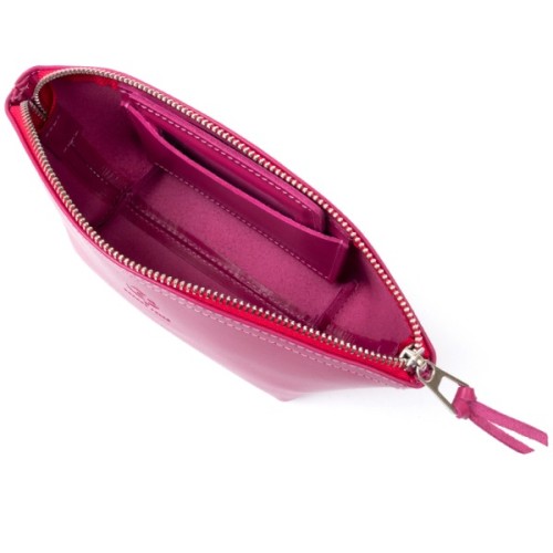 Косметичка Grande Pelle Зі шкіри Фуксія (11301)