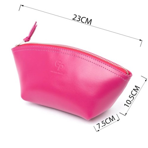 Косметичка Grande Pelle Зі шкіри Фуксія (11301)
