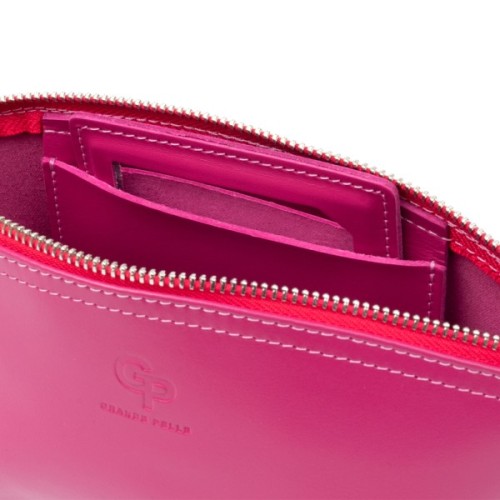 Косметичка Grande Pelle Зі шкіри Фуксія (11301)