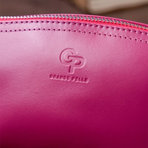 Косметичка Grande Pelle Зі шкіри Фуксія (11301)