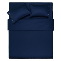 Простирадло Ardesto Mix&Match 100% бавовна, сатин синій 240х260 см (ART2426FSN)