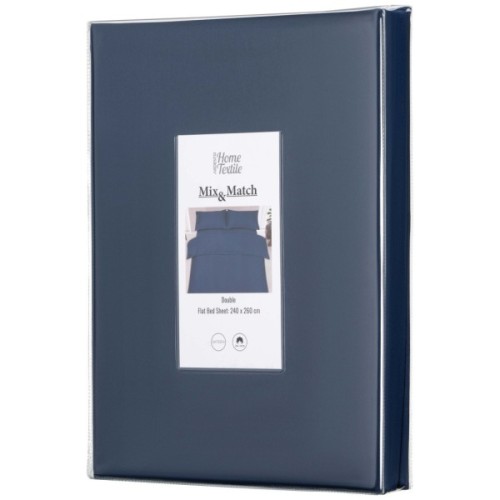 Простирадло Ardesto Mix&Match 100% бавовна, сатин синій 240х260 см (ART2426FSN)