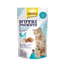 Ласощі для котів GimCat Nutri Pockets Dental для росту зубів 60 г (4002064419336)