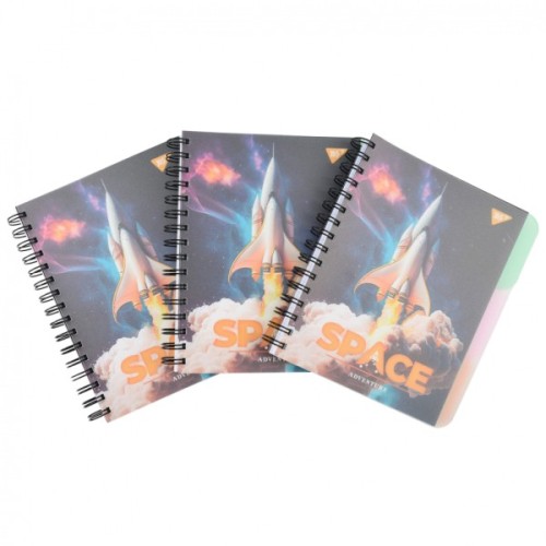 Блокнот Yes А5 Space adventure 144 аркуша пластикова обкладинка (681955)