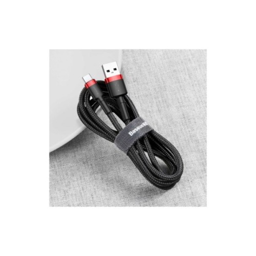 Дата кабель USB 2.0 AM to USB-C 2.0m 2A red-black Baseus (CATKLF-C91)