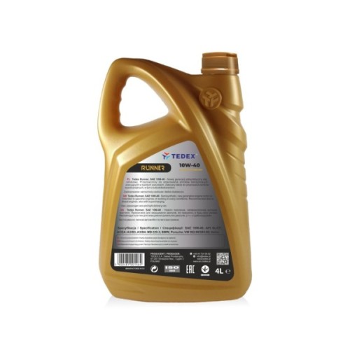 Моторна олива TEDEX RUNNER SL/CF/EC 10W40 4л (2561)